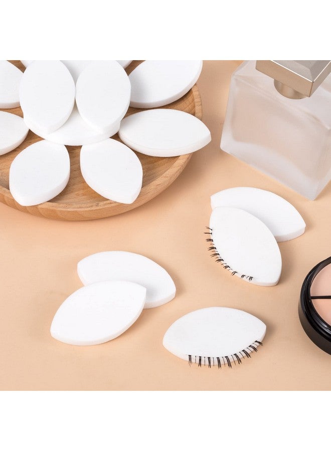OIIKI 30Pcs Eye Shaped Practice Sponge Lash Exercise Sponge White Practice Sponges For Beginners Makeup Eyelash Lash Extensions Supplies - Image 5
