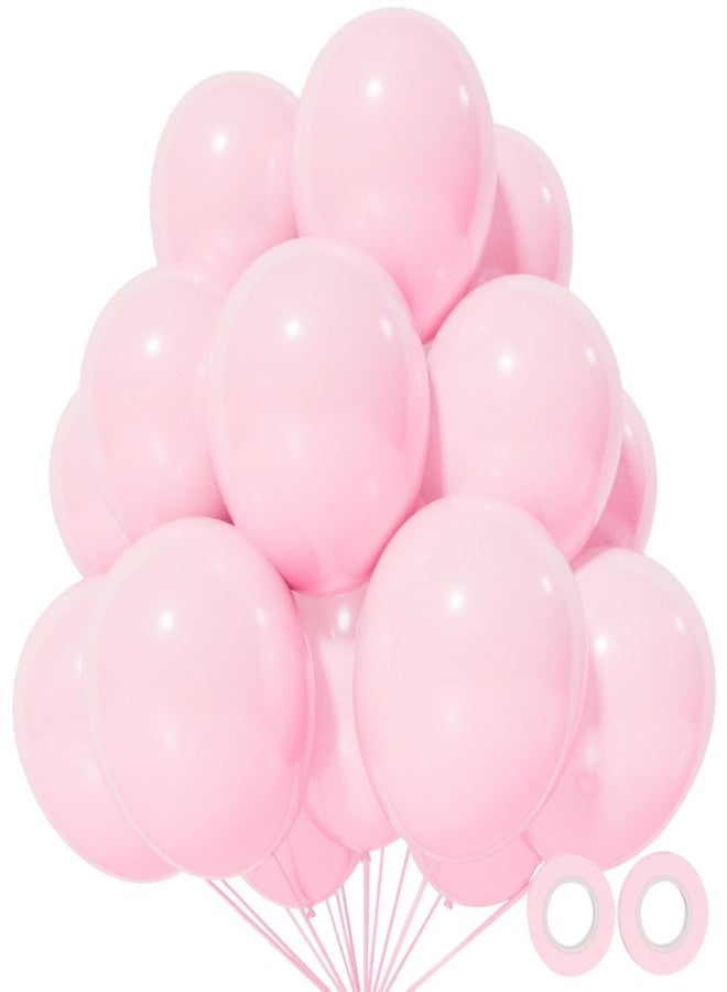 KUULBELA 110pcs Light Pink Balloon 12 inch, Light Pink Latex Balloons for Birthday Party Baby Shower Wedding(with 2 Ribbons). - Image 1