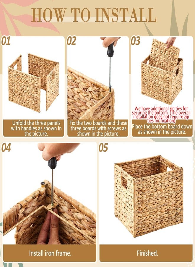 Jingmore Hanging File Basket, Water Hyacinth Woven File Organizer Box - Image 4