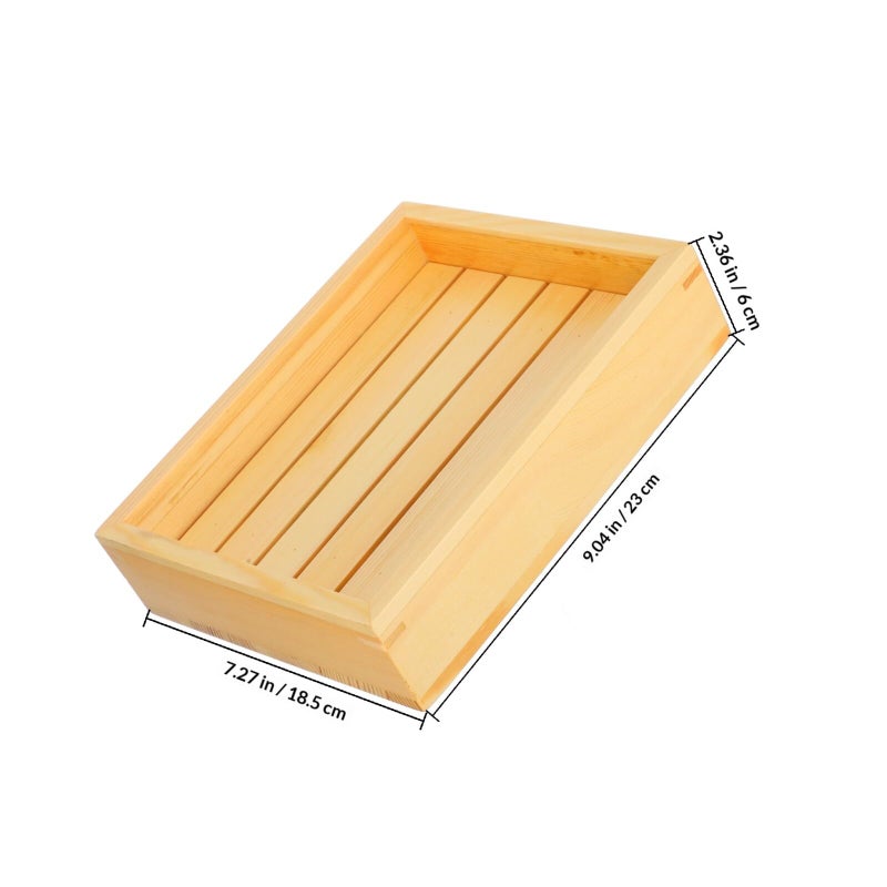 Wooden Sushi Tray And Sashimi Plate 23x18 5cm Japanese Style Serving Dish For Seafood And Meat - Image 3