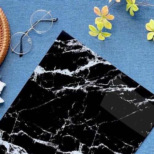 Haimin Wall Panels Peel and Stick 20 Pieces 23.6x11.8in (38.7 Sq. Ft. Coverage) Lightweight Backsplash Marble Look Tile（not Real Marble, Ideal for Kitchen Bathrooms Living Rooms Bedrooms (Black-JGH) - Image 5