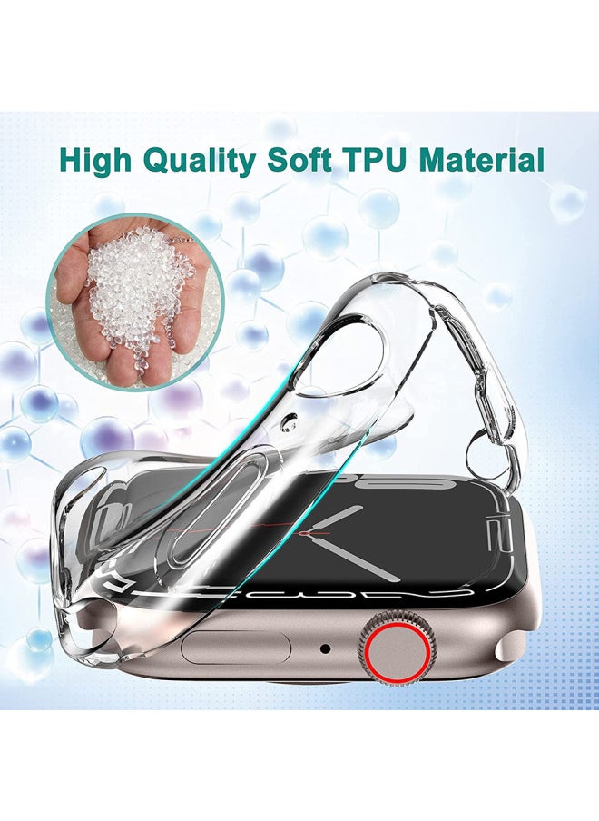Generic - Hot Sale For Apple 7 Generation Watch Case Apple Watch7654321 Electroplated TPU All-inclusive Case-Color:Rose Powder-Exterior Dimension:45mm Carton Packaging - Image 1