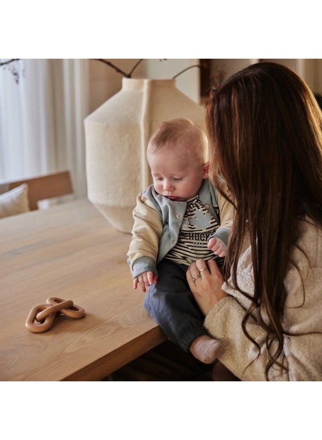 Dirkje boys' set shirt waistcoat trousers soft blue baseball - Image 3