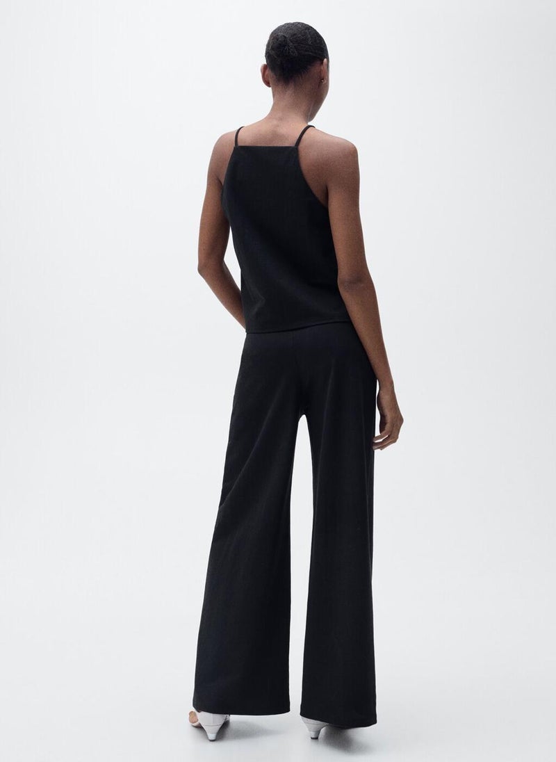 MANGO - Cropped Palazzo Trousers - Image 1