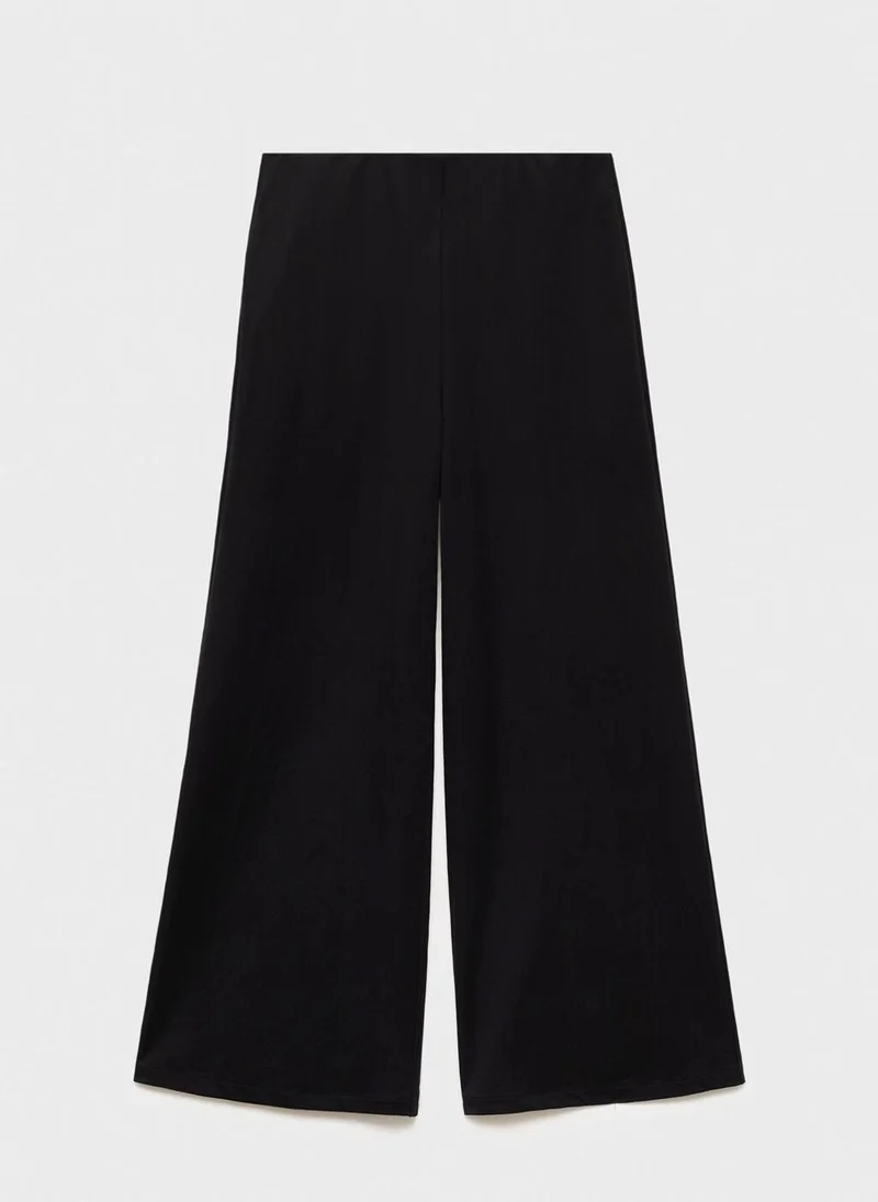 MANGO Cropped Palazzo Trousers