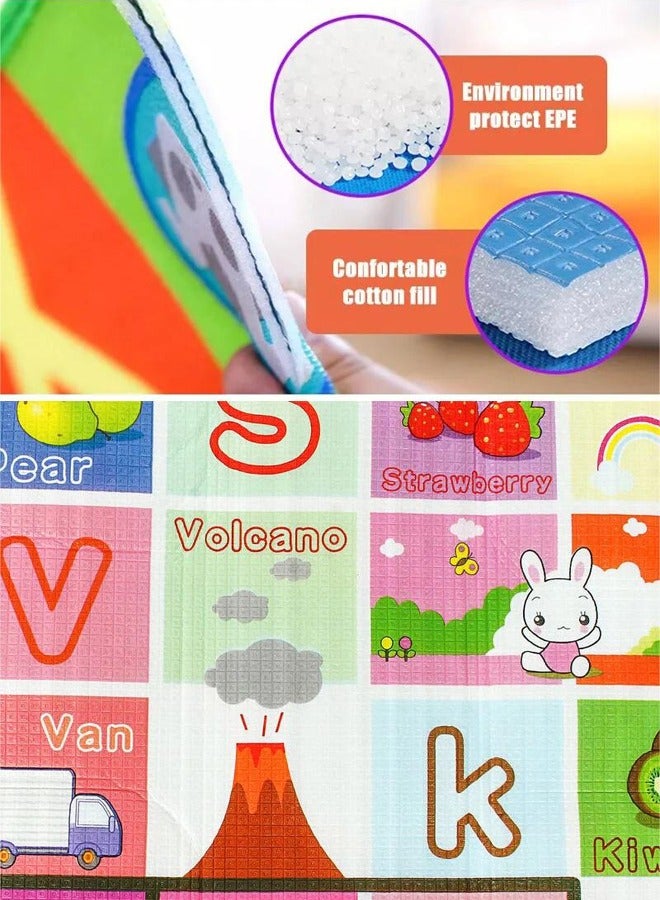 JSAITOYS 200X180cm Baby Playmat for Floor Extra Thick Kids Crawling Mat Water Proof and Reversible Large Soft for Toddler - Image 4