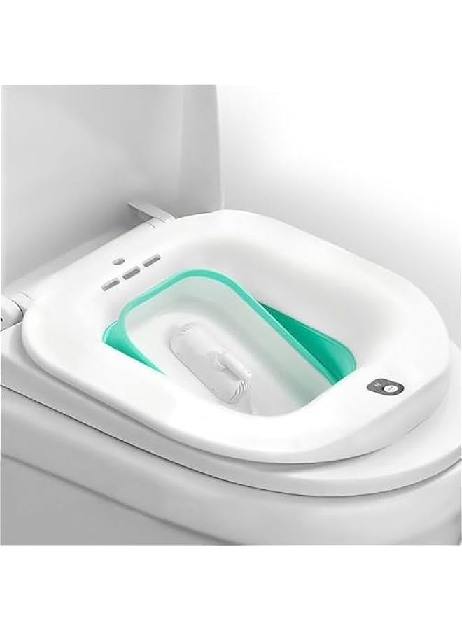 Sitz Bath for Toilet - AA Battery Powered - Wireless Water Column Sitz Bath Tub for Hemorrhoids, Pregnant, Handicap, Collapsible Hemorrhoids Bath for Postpartum Care - Image 1