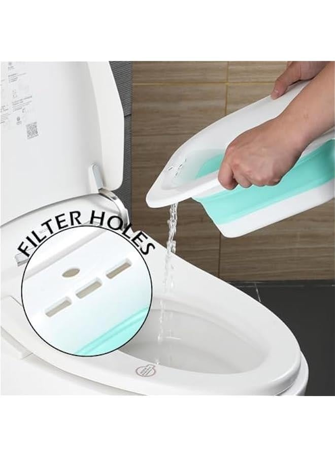 Sitz Bath for Toilet - AA Battery Powered - Wireless Water Column Sitz Bath Tub for Hemorrhoids, Pregnant, Handicap, Collapsible Hemorrhoids Bath for Postpartum Care - Image 4