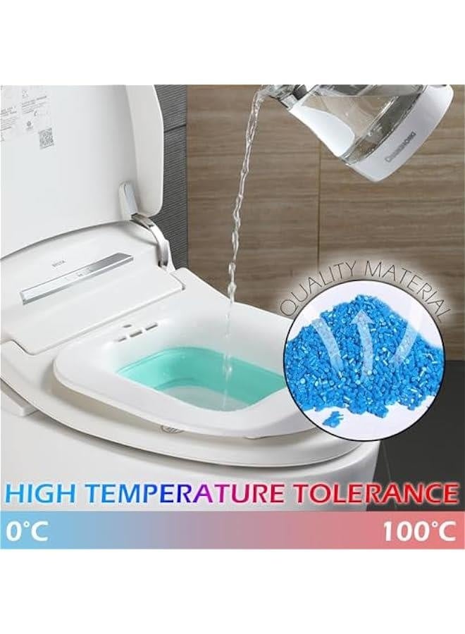 Sitz Bath for Toilet - AA Battery Powered - Wireless Water Column Sitz Bath Tub for Hemorrhoids, Pregnant, Handicap, Collapsible Hemorrhoids Bath for Postpartum Care - Image 2