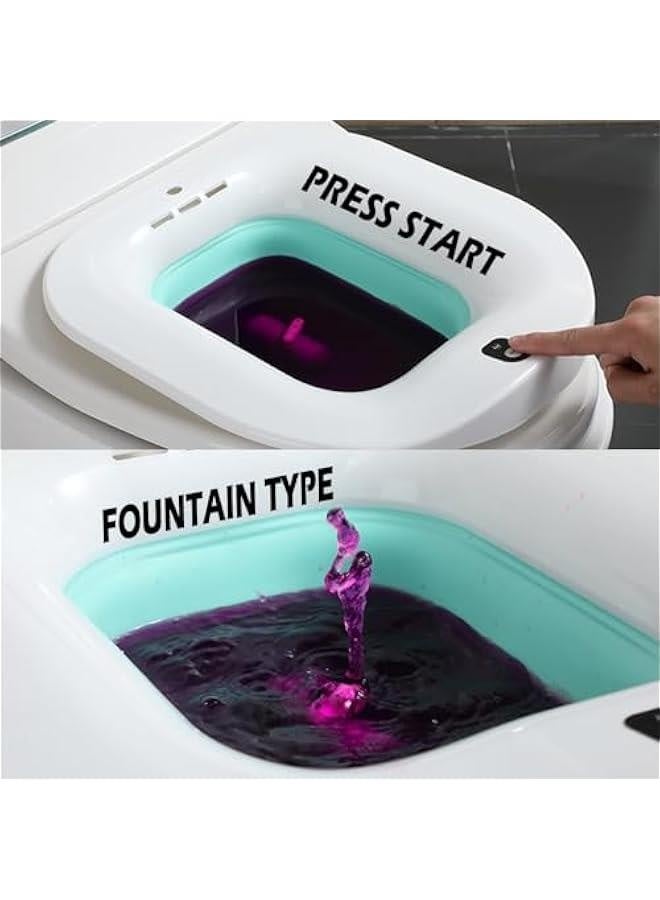 Sitz Bath for Toilet - AA Battery Powered - Wireless Water Column Sitz Bath Tub for Hemorrhoids, Pregnant, Handicap, Collapsible Hemorrhoids Bath for Postpartum Care - Image 3