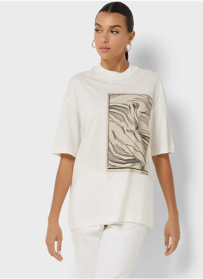 CALVIN KLEIN Round Neck Printed T-Shirt