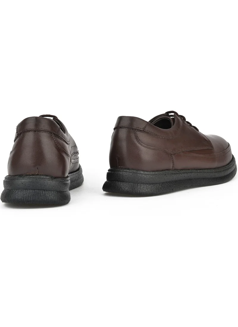 زيا , Men's Leather Comfort Shoes 14310ZCL04 Brown
