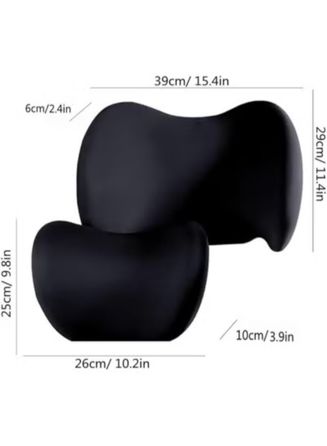 Ergonomic Support Kit for Car Seat and Office Chair, Lumbar and Neck Cushion Set, Adjustable Straps for Back and Spine Alignment, Memory Foam for Pain Relief. - Image 4
