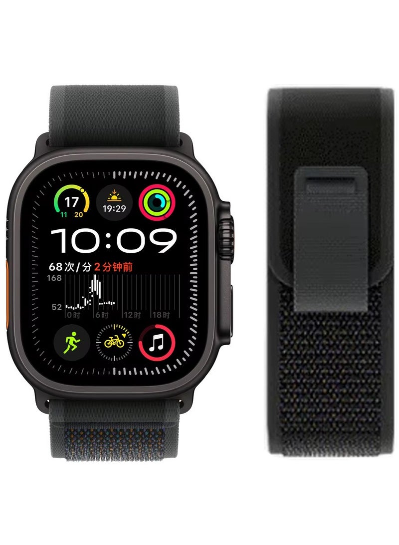 سوار ساعة تريل لوب لساعة أبل ألترا 1/2/3، 49 مم، 46 مم، 45 مم، 44 مم، 42 مم، حزام نايلون رياضي، متوافق مع ساعات آي واتش سيريز أصدار 11، 10، 9، 8، 7، 6، 5، 4، 3، 2، 1 - Image 2