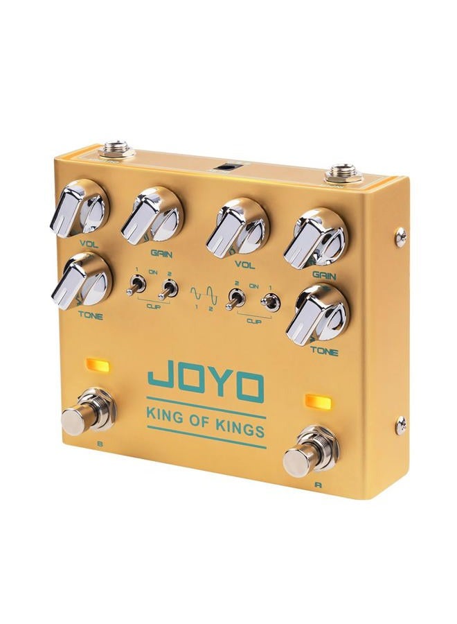JOYO Dual Crunch Pure Analog Circuit Overdrive Effect Pedal with Independent Clipping for Electric Guitar - True Bypass (King of Kings R-20) - Image 1