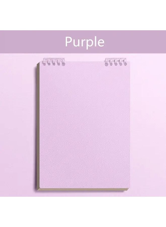 دفتر أرجواني A5 قابل لإعادة التعبئة بصفحات داخلية مسطرة وحلقات قابلة للفصل مع قبضة مريحة - Image 1