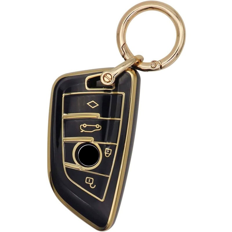 Elegananccy for BMW Key fob Cover, Soft Full Protection Key Case Shell for BMW 2 5 6 7 Series X1 X2 X3 X5 X6 X7 Premium Anti-dust Anti-Break Protection (Black) - Image 1