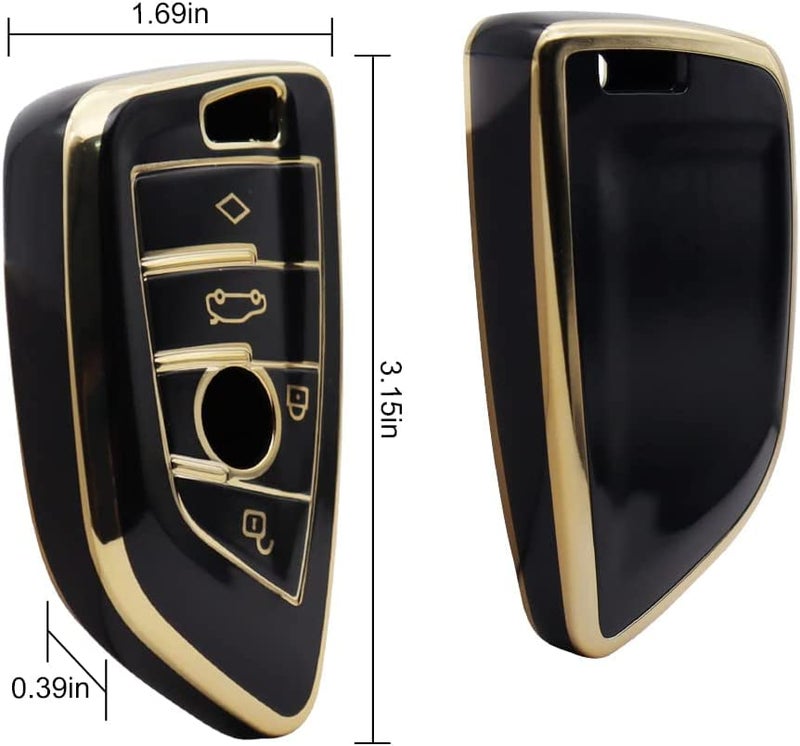 Elegananccy for BMW Key fob Cover, Soft Full Protection Key Case Shell for BMW 2 5 6 7 Series X1 X2 X3 X5 X6 X7 Premium Anti-dust Anti-Break Protection (Black) - Image 5