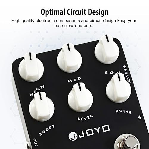 JOYO Metal Distortion Pedal with 3 Band EQ and Low-Mid-High Gain Boost for Electric Guitar Effect - Bypass (Extreme Metal JF-17) - Image 3