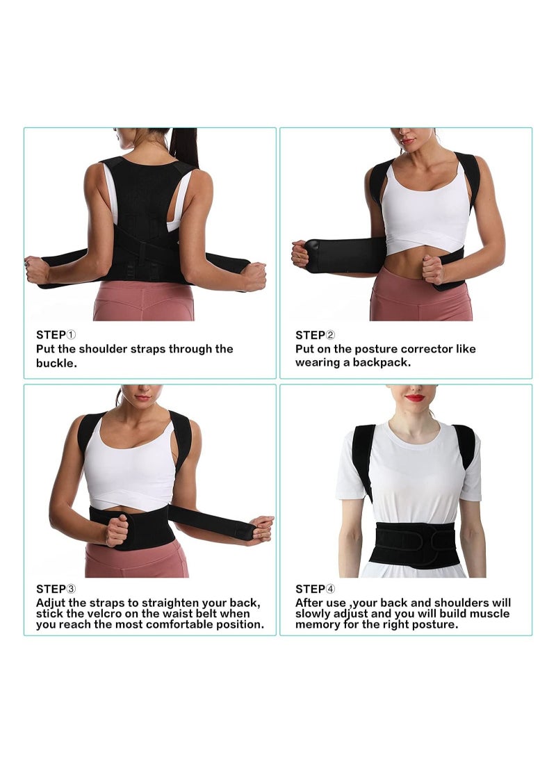 Generic Posture Corrector for Women and Men, Adjustable Breathable Back Straightener, Upper Back Brace for Clavicle Support and Providing Pain Relief from Neck, Back Shoulder Improve Temperament  - Image 3