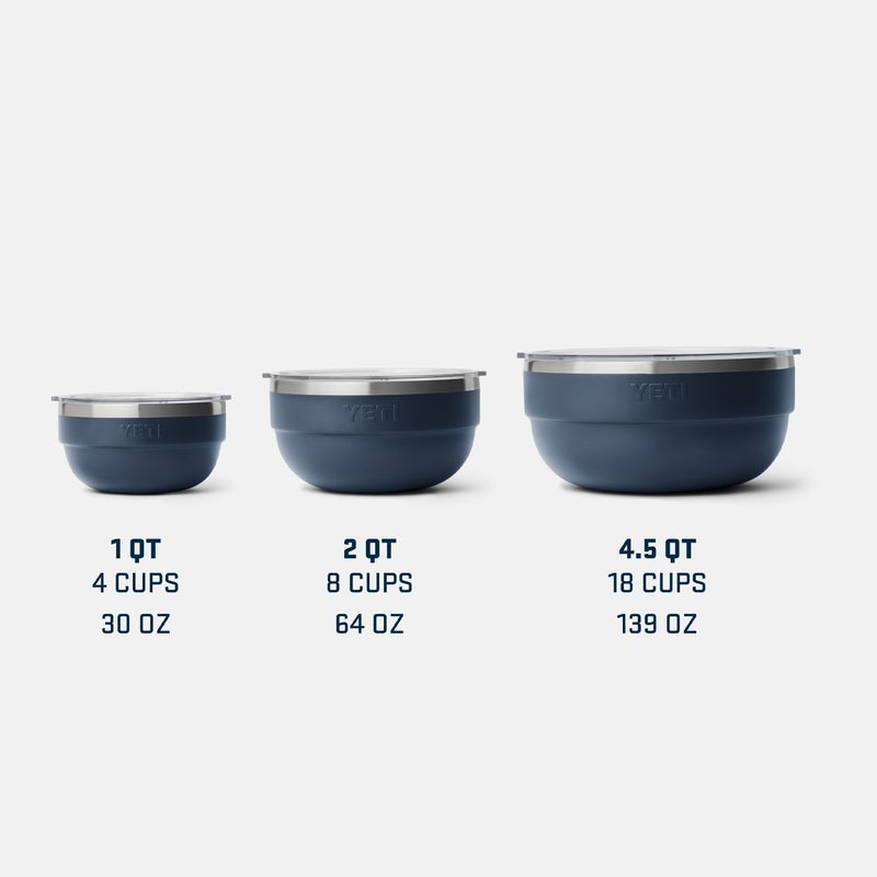 YETI Rambler Bowl, Vacuum Insulated, Stackable and Nestable Stainless Steel Bowl with Lid, 4.5 Quart, Ridgeline - Image 4