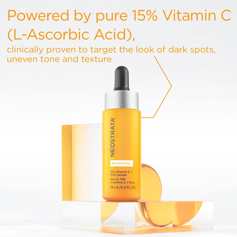 NEOSTRATA 15% Vitamin C Face Serum, PHA + Green Tea Brightening Serum, 0.5 fl. oz. - Image 3
