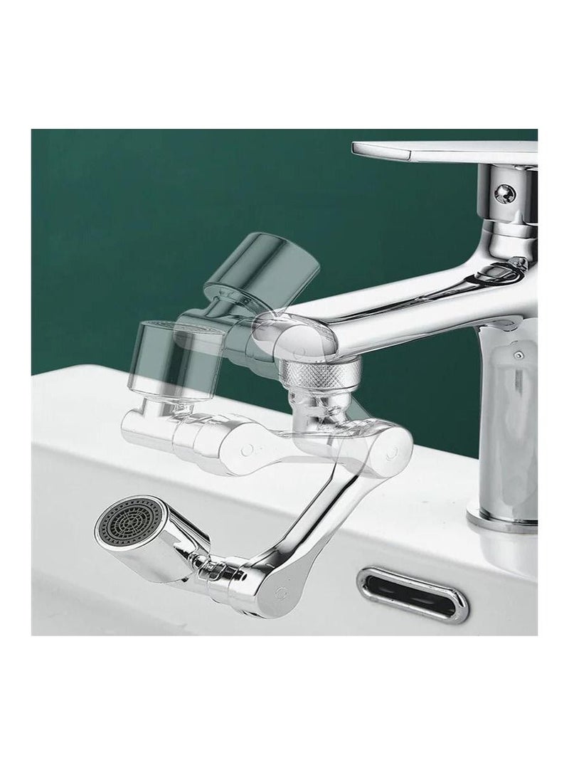 Generic - Universal 1080 Degree Rotating Faucet Extender Large Angle Adjustment Rotating Robotic Arm Water Nozzle Faucet Aerator Kitchen Tap Splash Filter Faucet Bubbler for Eyewash Gargle With 2 Water Outlet M - Image 1