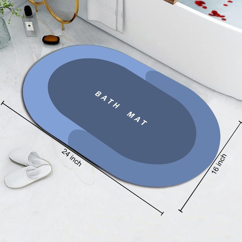 GALENO Soft Silicone Bathroom Mat Diatomite Door Mat AntiSlip Bath Mat Quick Drying Absorbent Mat for Home and Kitchen 40 x 60 cm Color as per Availability - Image 2
