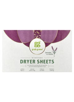 Grab Green Grab Green, Dryer Sheets, Lavender with Vanilla, 80 Compostable Sheets  - Image 1