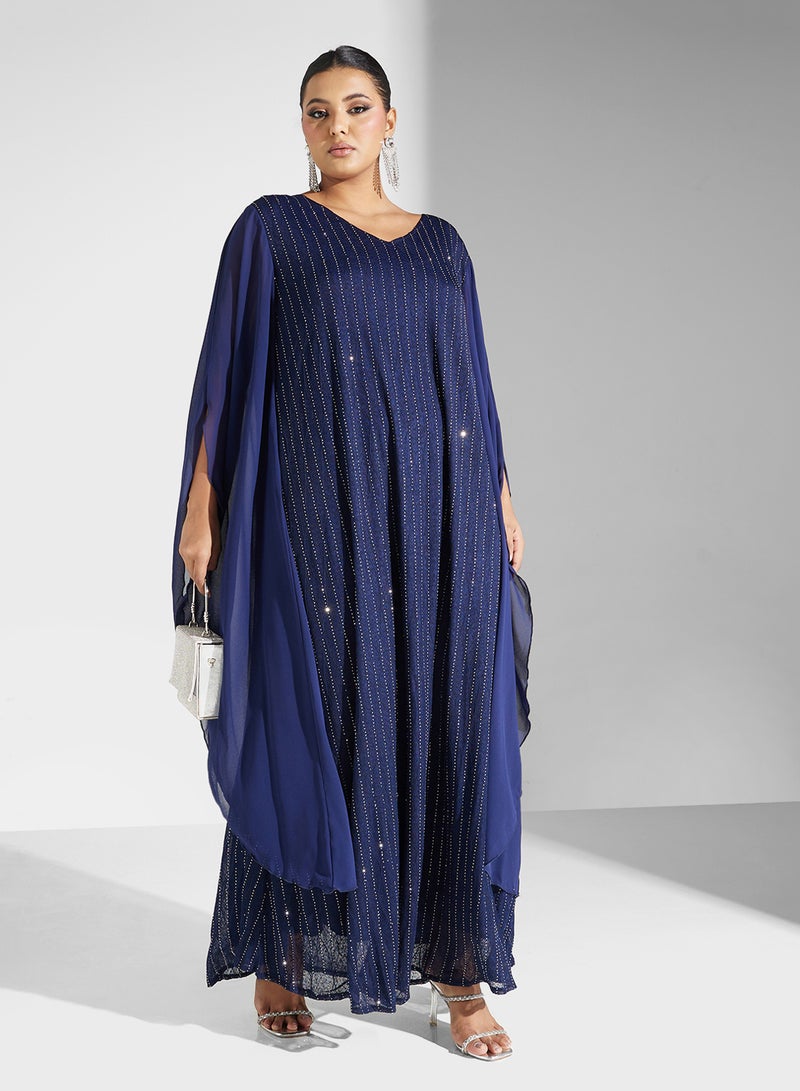 Khizana Plus size kaftan with sheer sleeves - Image 1