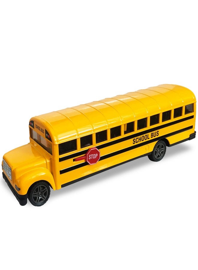 ArtCreativity Yellow School Bus Toy for Kids - 8.5 Inch Pull Back Car with Cool Opening Doors and Rubber Tires - Durable Diecast School Bus - Best Birthday Gift for Boys and Girls - Image 1