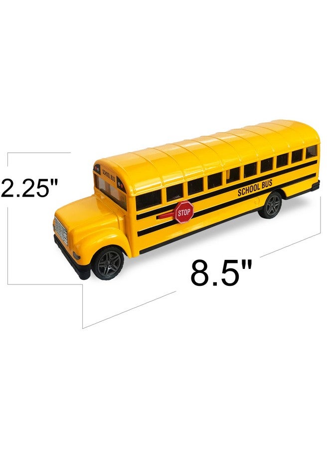 ArtCreativity Yellow School Bus Toy for Kids - 8.5 Inch Pull Back Car with Cool Opening Doors and Rubber Tires - Durable Diecast School Bus - Best Birthday Gift for Boys and Girls - Image 4