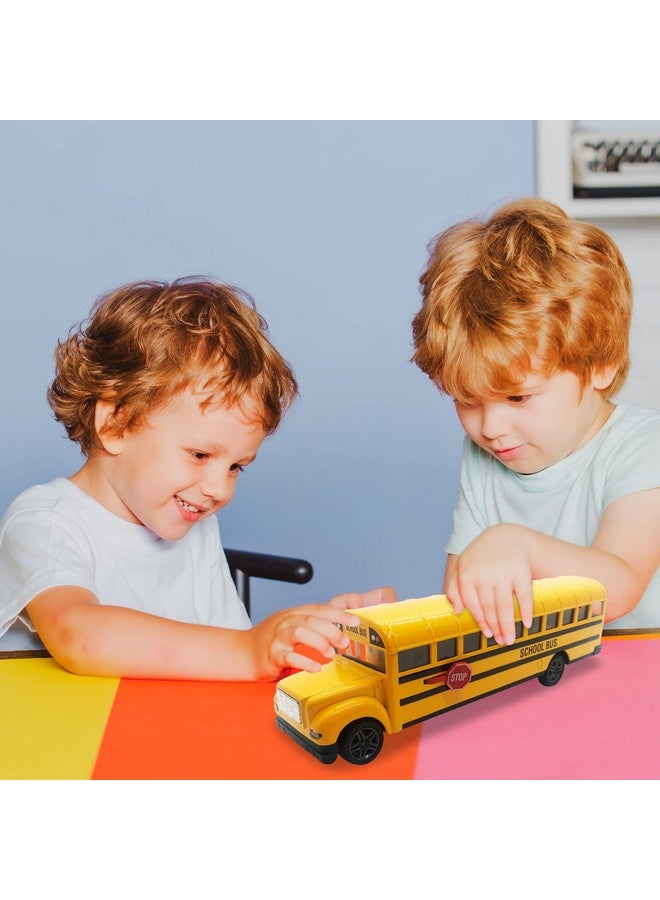 ArtCreativity Yellow School Bus Toy for Kids - 8.5 Inch Pull Back Car with Cool Opening Doors and Rubber Tires - Durable Diecast School Bus - Best Birthday Gift for Boys and Girls - Image 5
