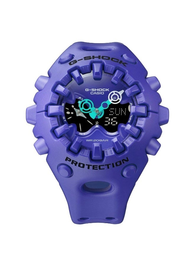 G-SHOCK Analog-Digital Men's Watch GA-V01-2ADR, 49.1 × 58.2 mm Purple Dial, Resin Strap, Shock-Resistant, 200 M WR - Image 3