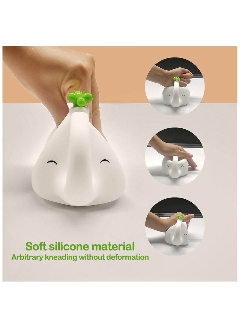 Silicone Elephant Night Light for Kids - 3-Level Dimmable & Rechargeable LED Lamp, Touch Control Soft Animal Light for Nursery, Baby Room Decor - Image 5