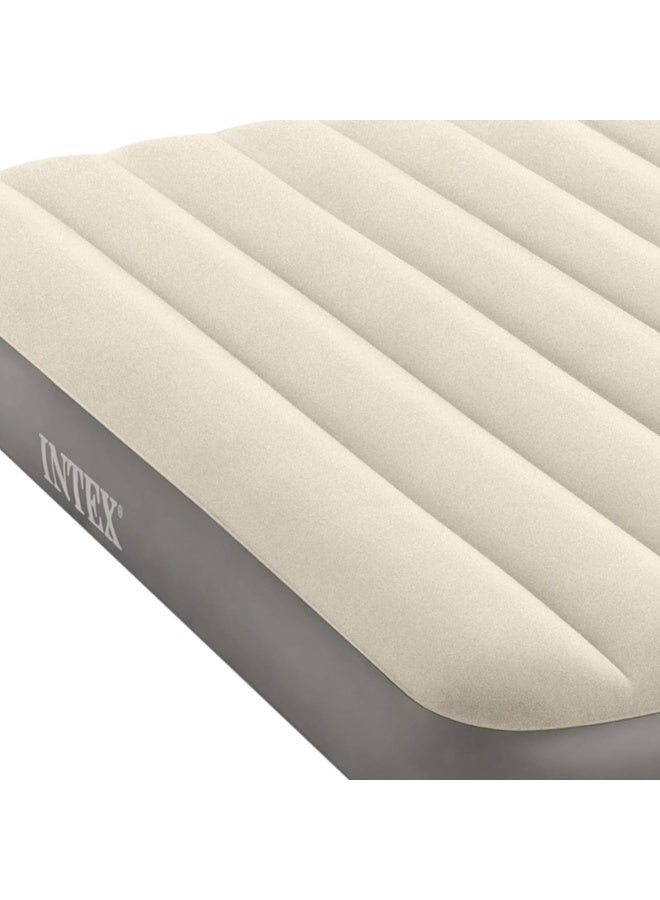 INTEX 64102 Deluxe Single High Air Bed, Double(137 x 191 x 25 cm) fiber White/Grey 190.5 x 137.1cm - Image 3