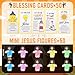 Barydat 25 Set Easter Mini Christ Gifts Glow in the Dark Include Mini Jesus Figures Silicone Wristbands Blessing Cards for Christ Party Favors Sunday School Gifts Religious Toys to Hide and Seek - Image 4