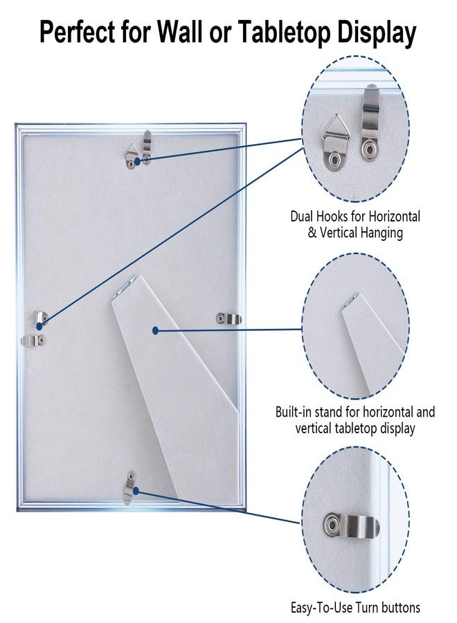 MFoffice Gradient 5x7 Acrylic Picture Frame - Fits 4x6 with Mat or 5x7 without Mat, with Tabletop Stand & Wall Mount for Home Office Decor, Blue, 1Pack - Image 5