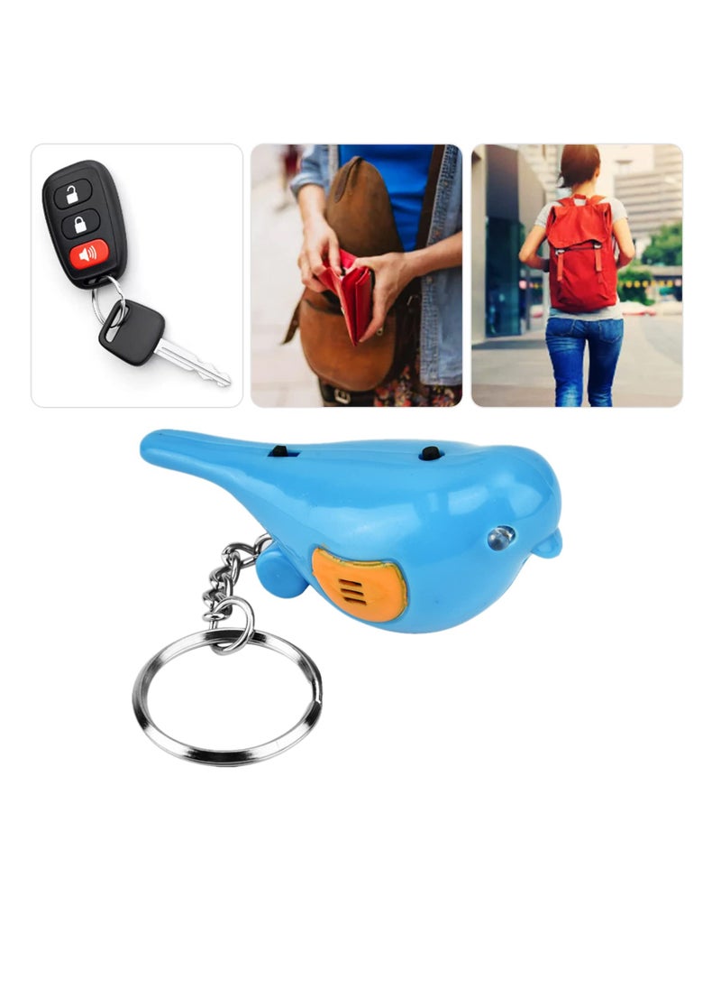 Anti-lost Key Device, Keys Finder, Bird LED Whistle Key Finder, Intelligent Voice Control Keychain (Blue)