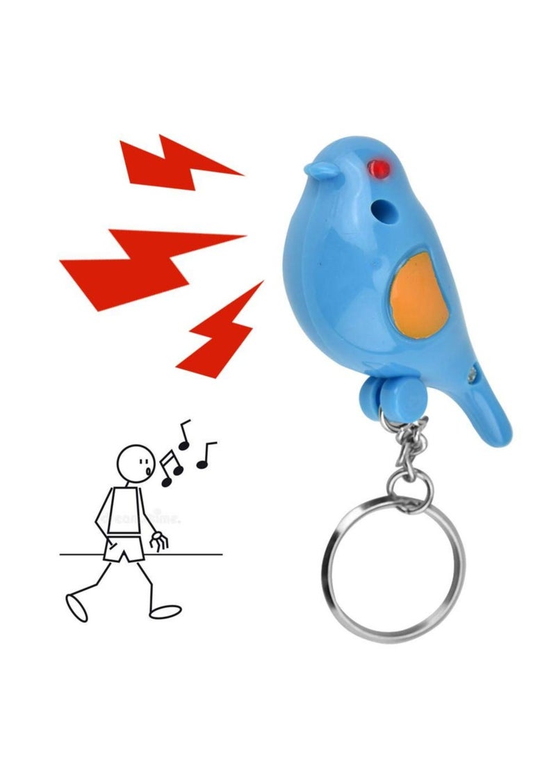 Anti-lost Key Device, Keys Finder, Bird LED Whistle Key Finder, Intelligent Voice Control Keychain (Blue)