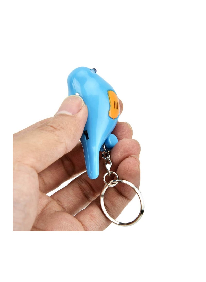 Anti-lost Key Device, Keys Finder, Bird LED Whistle Key Finder, Intelligent Voice Control Keychain (Blue)