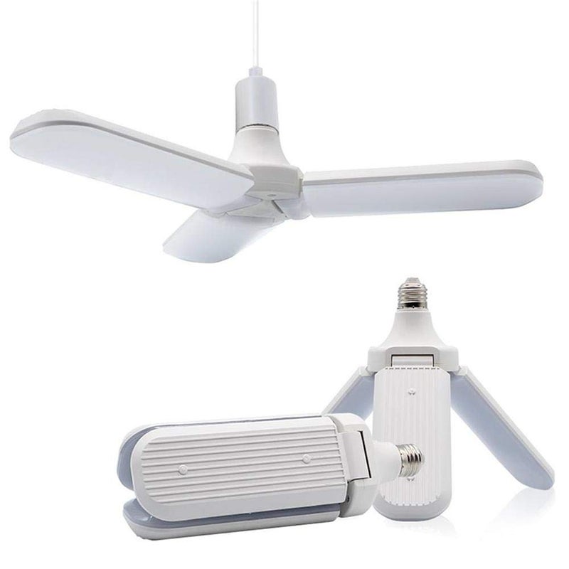 E27 LED Foldable Multiple Leafs Fan Bulb Ceiling Lamp Room Light - Image 1