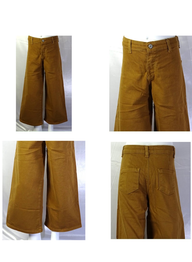 SHELTERE "Girls' denim jeans with a waistband button, solid color from Shelter Collection 23043" - Image 1