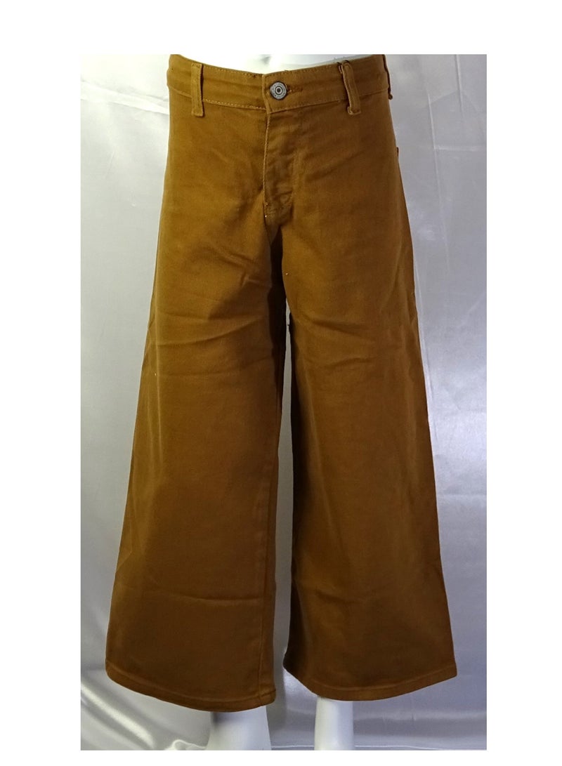 SHELTERE "Girls' denim jeans with a waistband button, solid color from Shelter Collection 23043" - Image 2