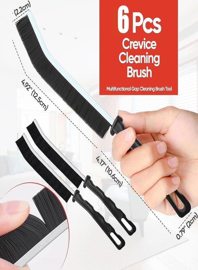 LLQ Crevice Cleaning Brush,6Pack Small Cleaning Brushes Grout Cleaner Brush Toilet Brush Scrub Brush for Shower Tile Skinny Gap Cleaning Tools for Household Use Bathroom Kitchen - Image 2