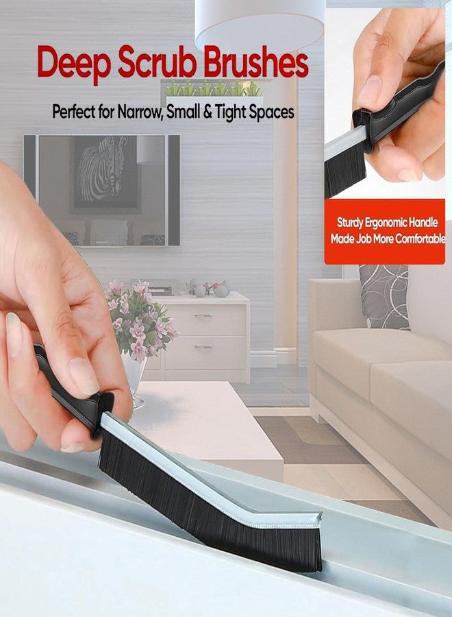 LLQ Crevice Cleaning Brush,6Pack Small Cleaning Brushes Grout Cleaner Brush Toilet Brush Scrub Brush for Shower Tile Skinny Gap Cleaning Tools for Household Use Bathroom Kitchen - Image 4