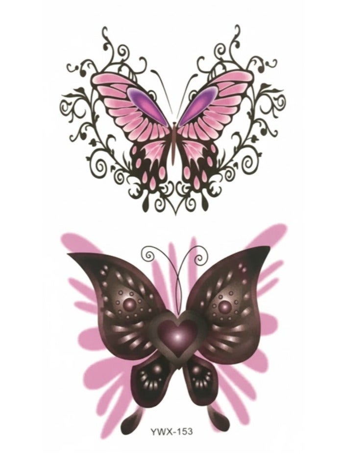 تاتو مؤقت علي شكل فراشات ملونة جاذبه للانتباة - Image 1