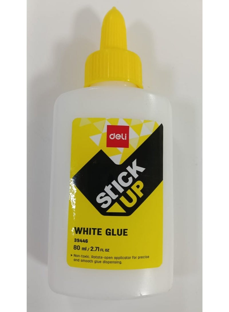 Deli 39446 White Glue - 80ml, Non-Toxic, Washable, White - Image 1