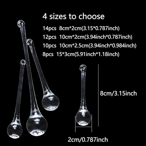 DAHI 12pcs 4" Christmas Glass Teardrop Ornaments - Chandelier Clear Crystal Glass Raindrop Ornaments for Christmas Tree Decorations - Image 2