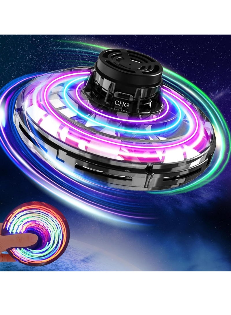 ARGT لعبة الطائرة الدوارة التي تتحكم بها باليد ARGT | طائرة بوميرانغ صغيرة مع أضواء RGB | كرة سحرية UFO تدور 360° للعب في الداخل والخارج - Image 1